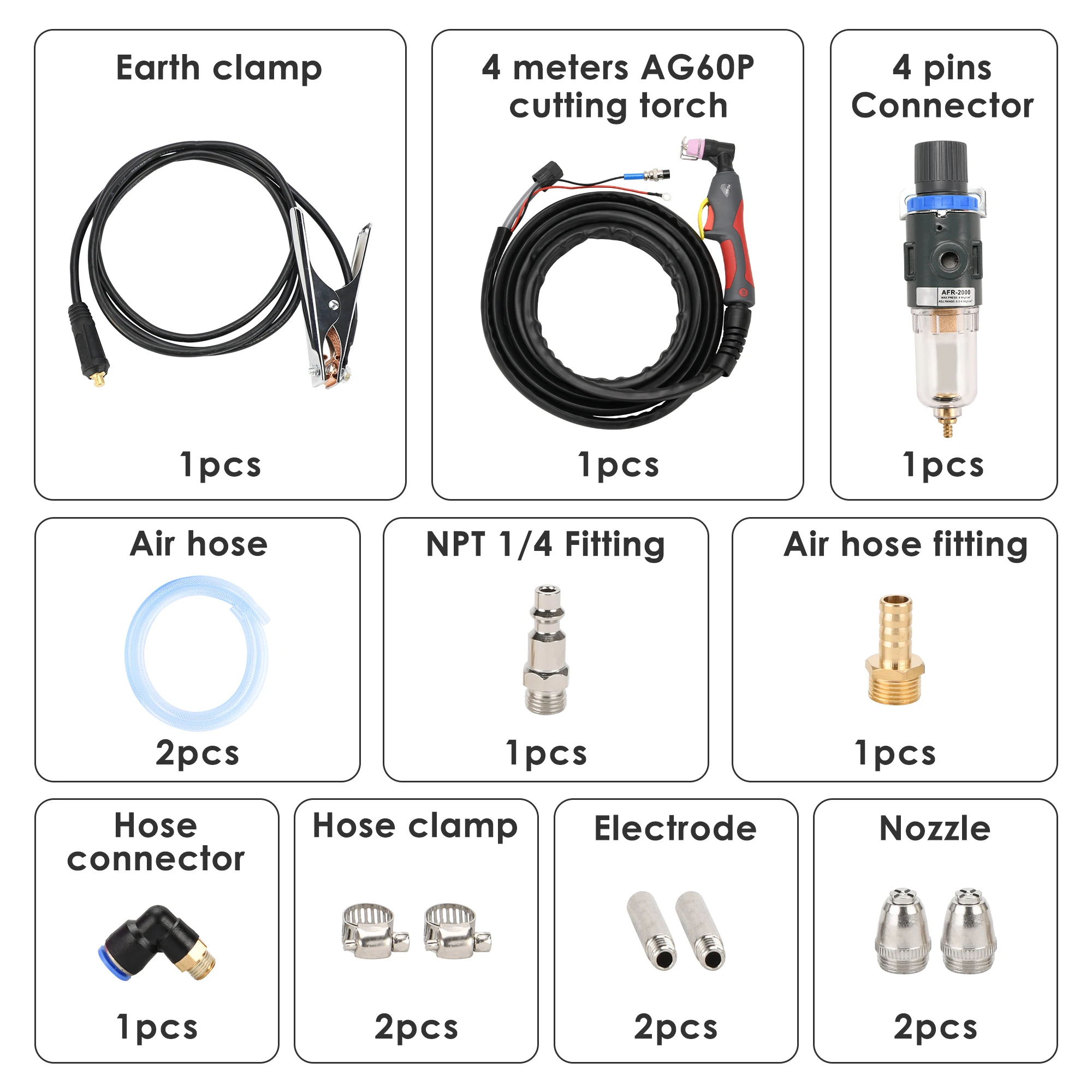 Herocut CUT55P Plasma Cutter, Non-Touch Pilot Arc 50Amp IGBT Inverter Metal Plasma Cutting Machine, Max Cutting Thickness 16mm