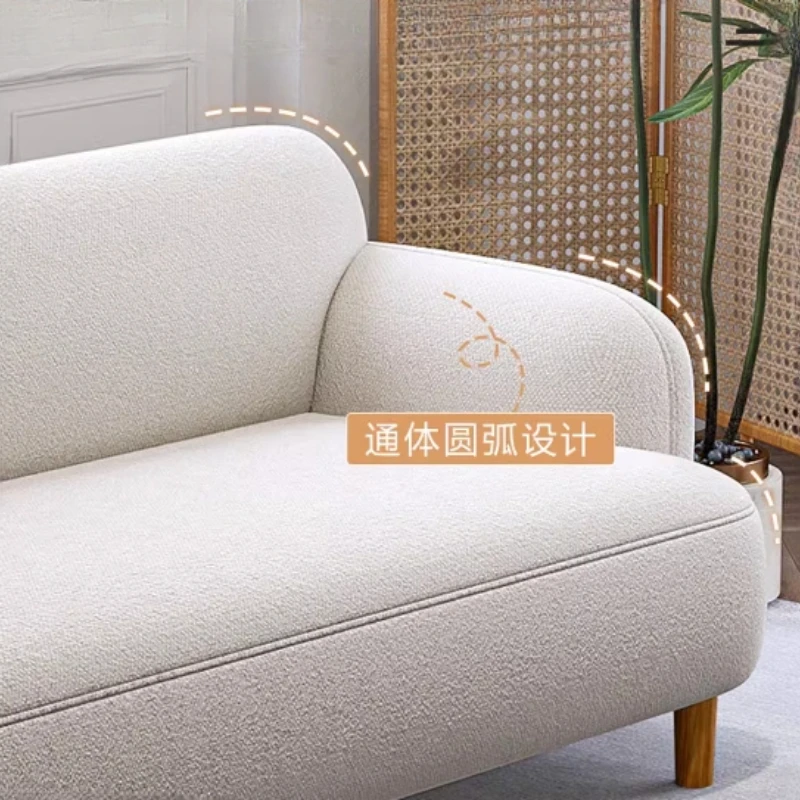 Luxury Nordic Unique Sofas Cozy Lamb Cream Wind Armchair Lazy Sofas Chair Chaise Lounge Divani Da Soggiorno Home Furniture