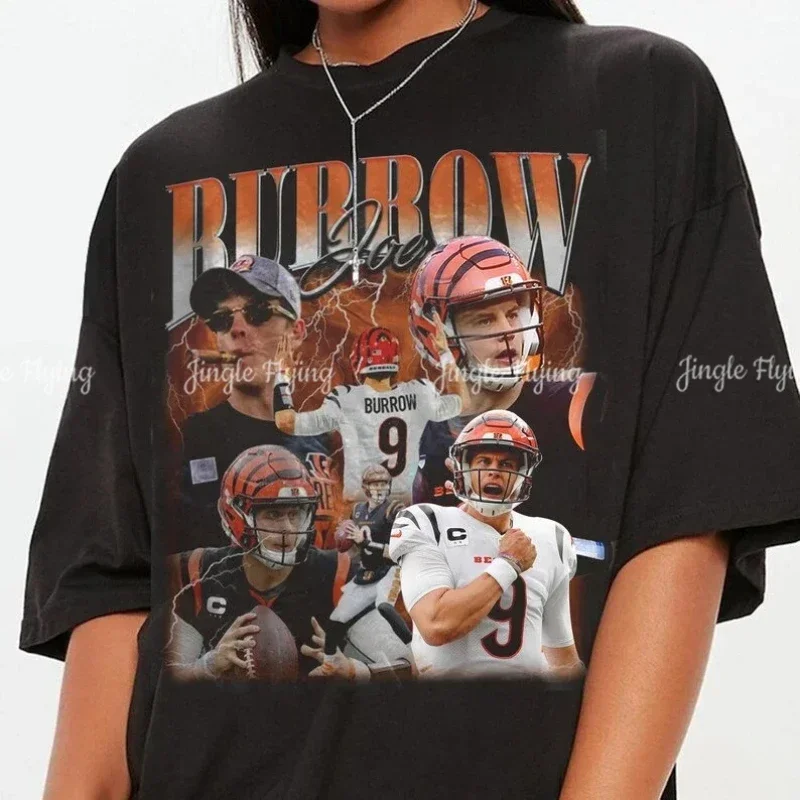 Vintage 90s Graphic Style Joe Burrow T-Shirt Sweatshirt Retro American Football Tee For Man And Woman Unisex