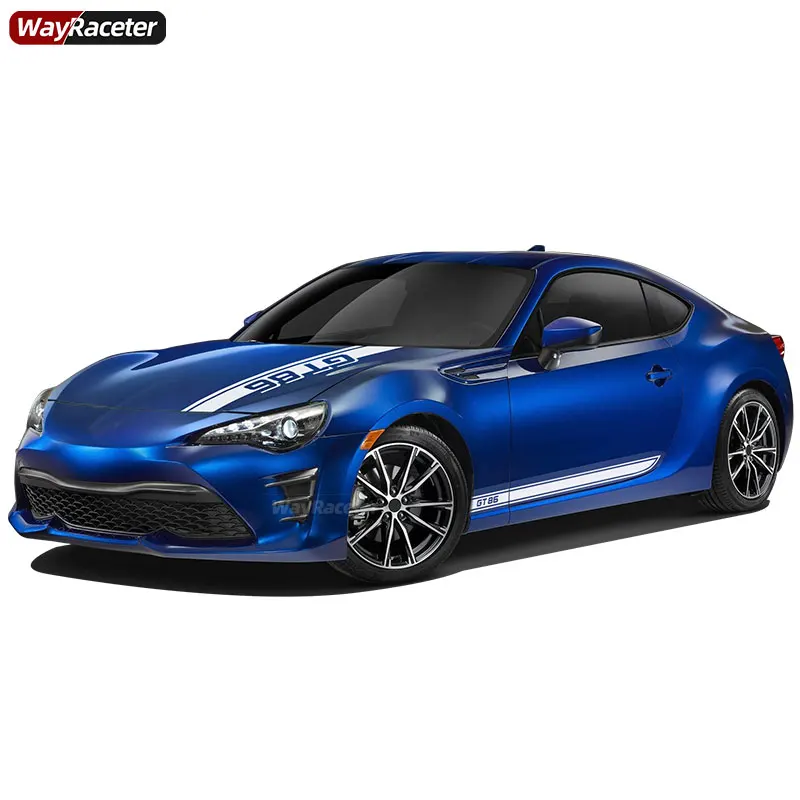 3 Pcs Car Hood Decal Racing Sport Engine Cover Door Side Stripes Skirt Stickers For Toyota 86 GT86 2012-2021 Accessories