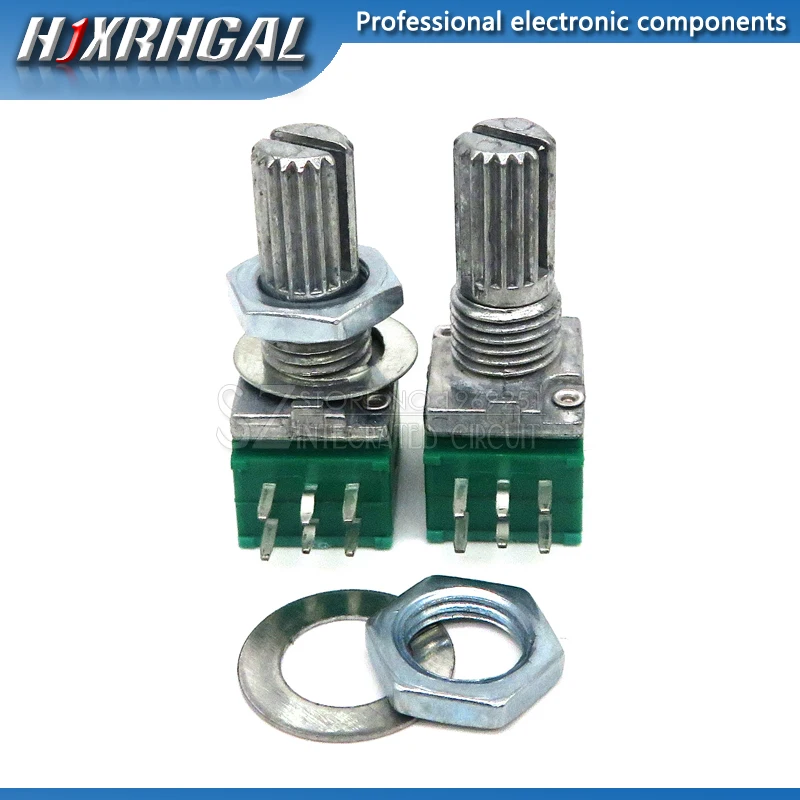 5pcs RK097G 5K 10K 20K 50K 100K 500K B5K with a switch audio 6pin shaft 15mm  amplifier sealing potentiometer hjxrhgal