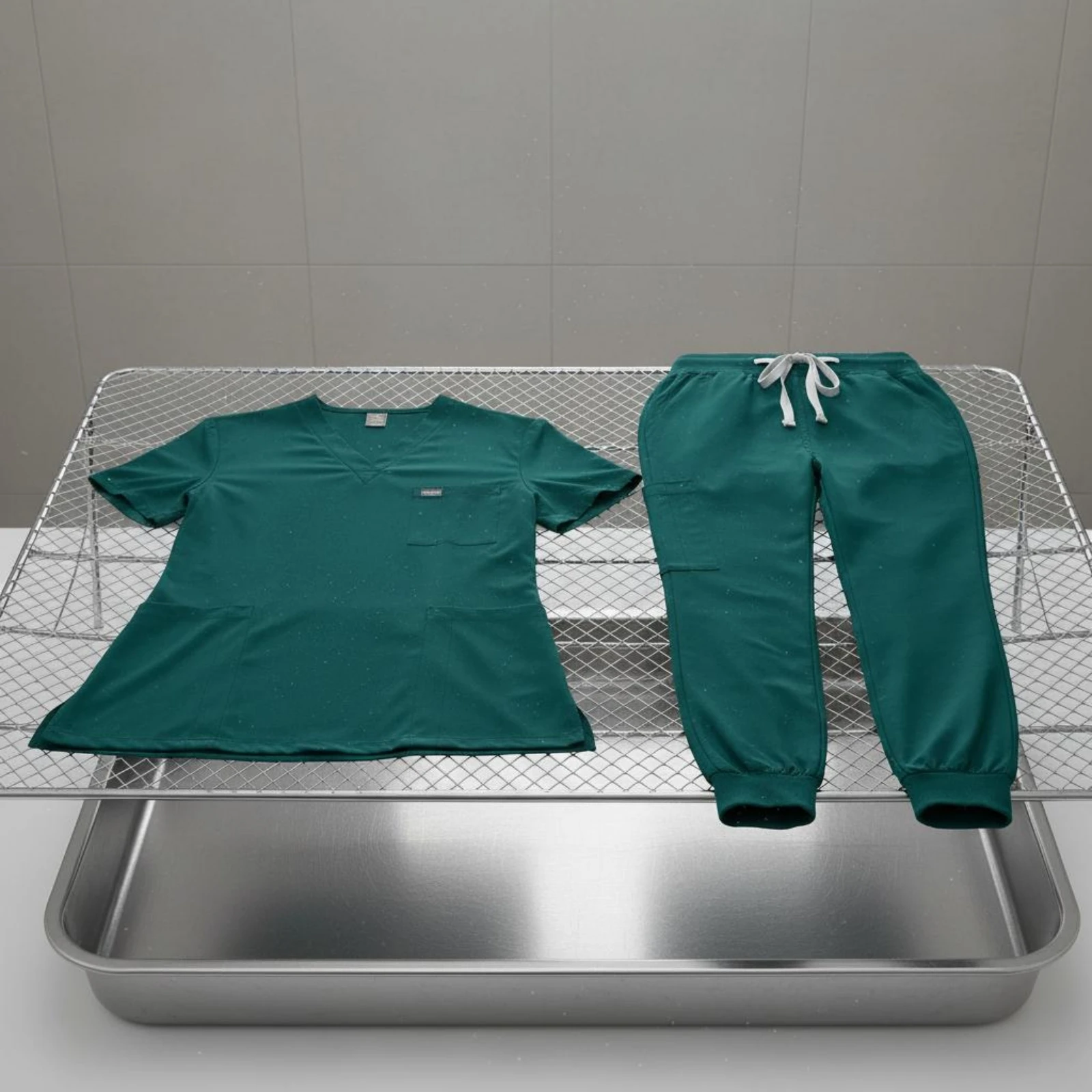 Short Sleeve Medical Scrubs Soft Material for All Genders Nursing Attire V-Shaped Neckline Scrub Set Wrinkle Resistant Jogger