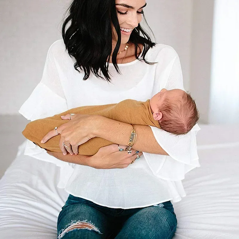 Пеленки для малышей, бамбуковое хлопчатобумажное одеяло, марлевые ткани для кормления, банное полотенце, детские пеленки маленького размера, однотонные детские пеленки