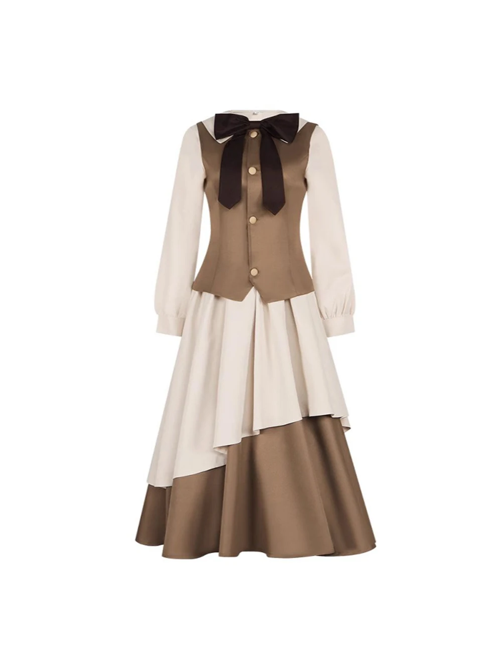 Elegante abito anime vittoriano con colletto in pizzo - Costume cosplay per ragazza magica per convenzioni ed eventi a tema