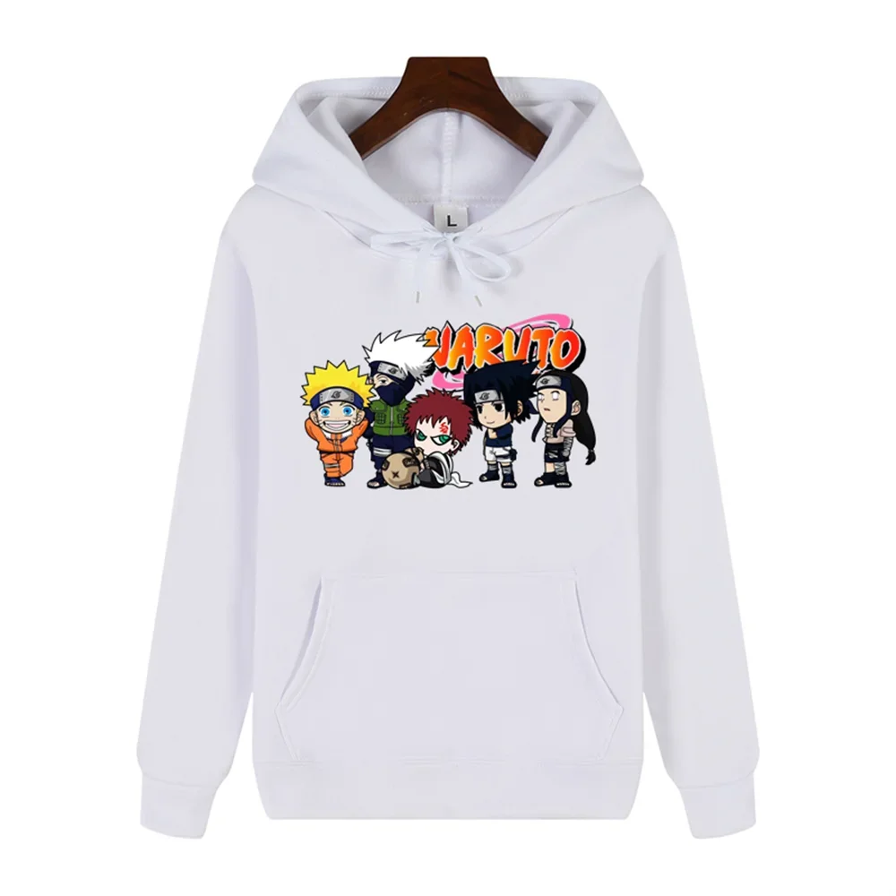 

Japanese Anime Naruto Cute Print Autumn/Winter Comfortable Soft Thickened Men's High Casual Fashion Street Hoodie