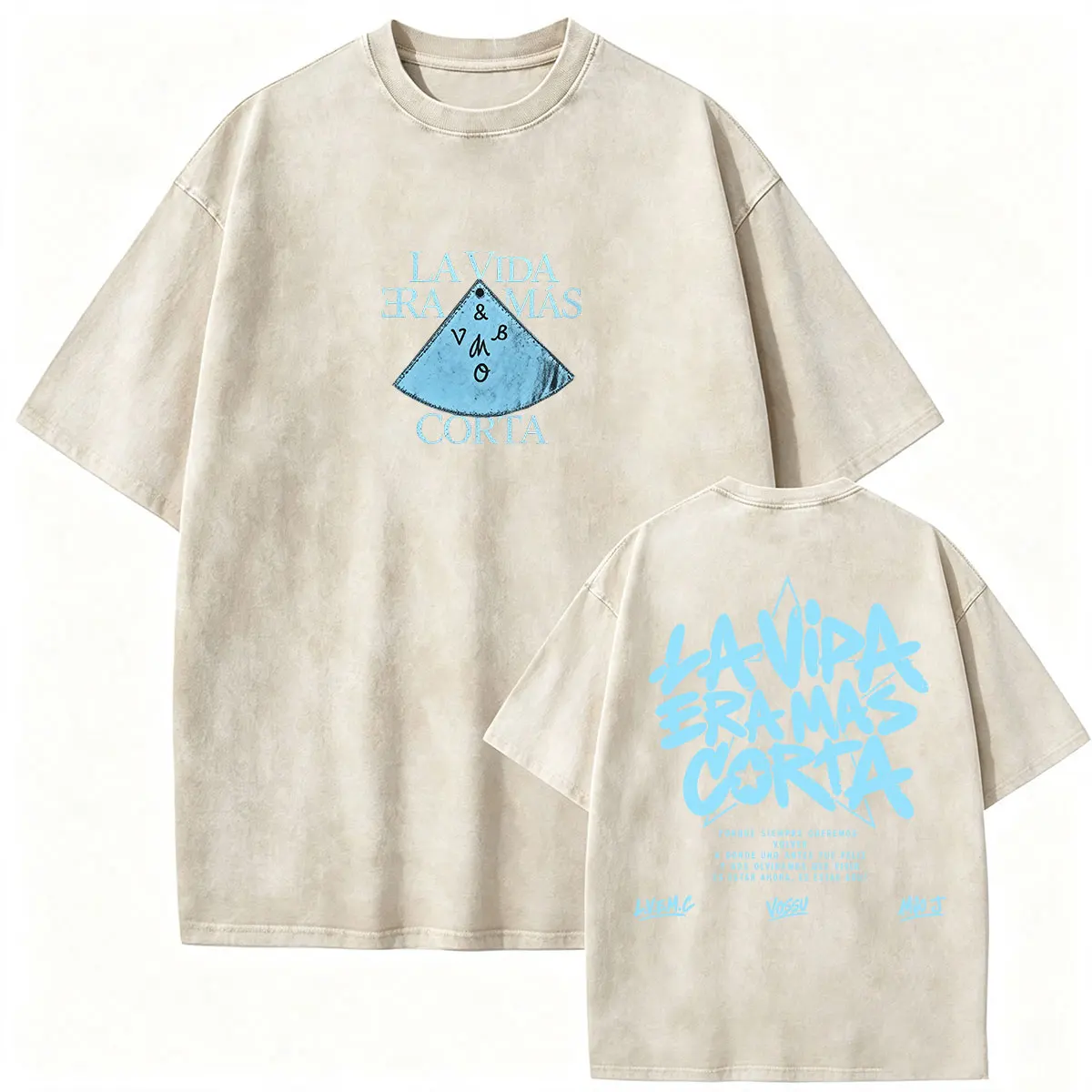 Milo J La Vida Era Mas Corta Album 2026 Vintage Washed T Shirt Men's Women Clothing Fashion Casual Cotton Short Sleeve T-shirts