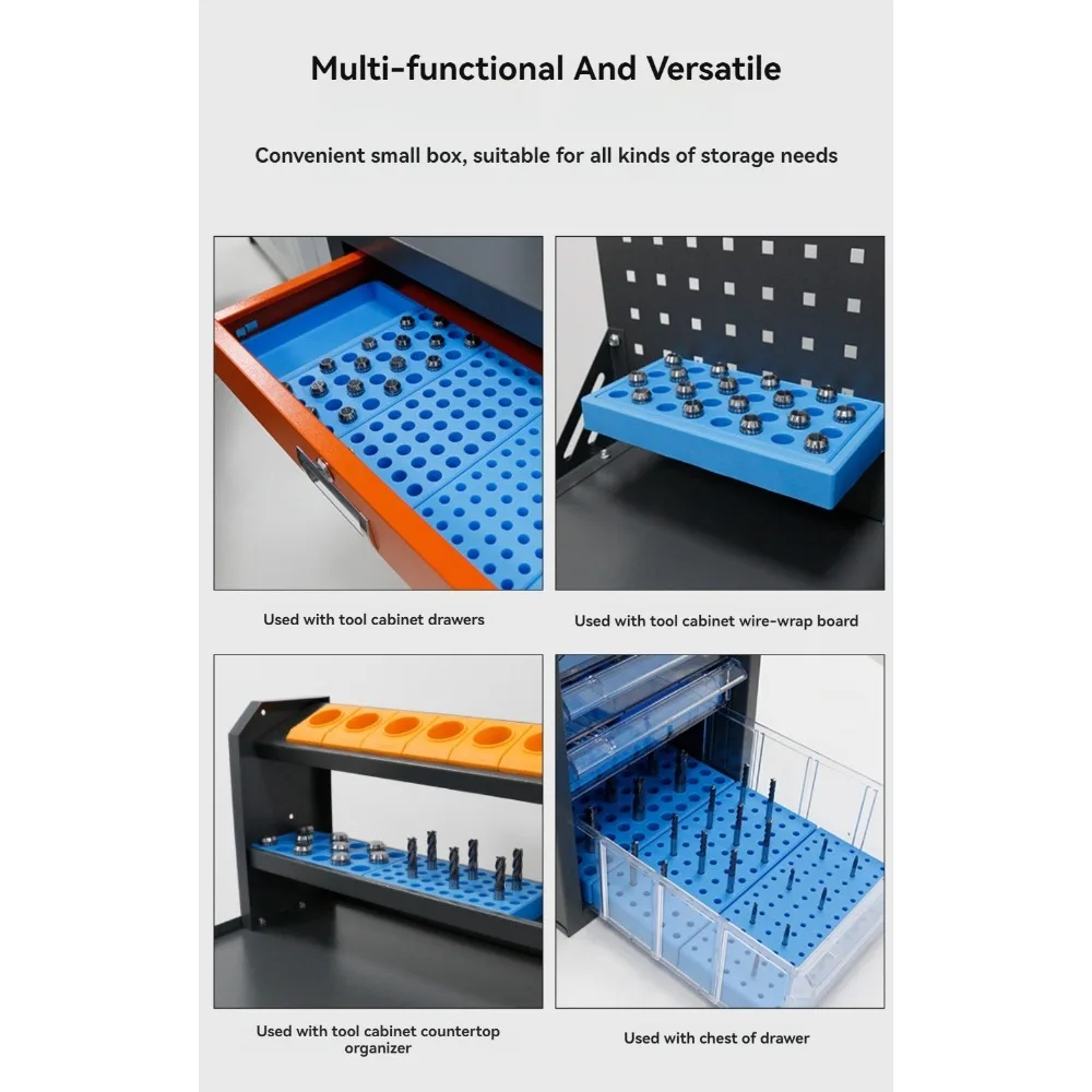 Werkzeugaufbewahrungsbox für effiziente Organisation, Multi-Loch-Designs, Bohrerhalter für Werkstätten und Heimwerker – Detail 7