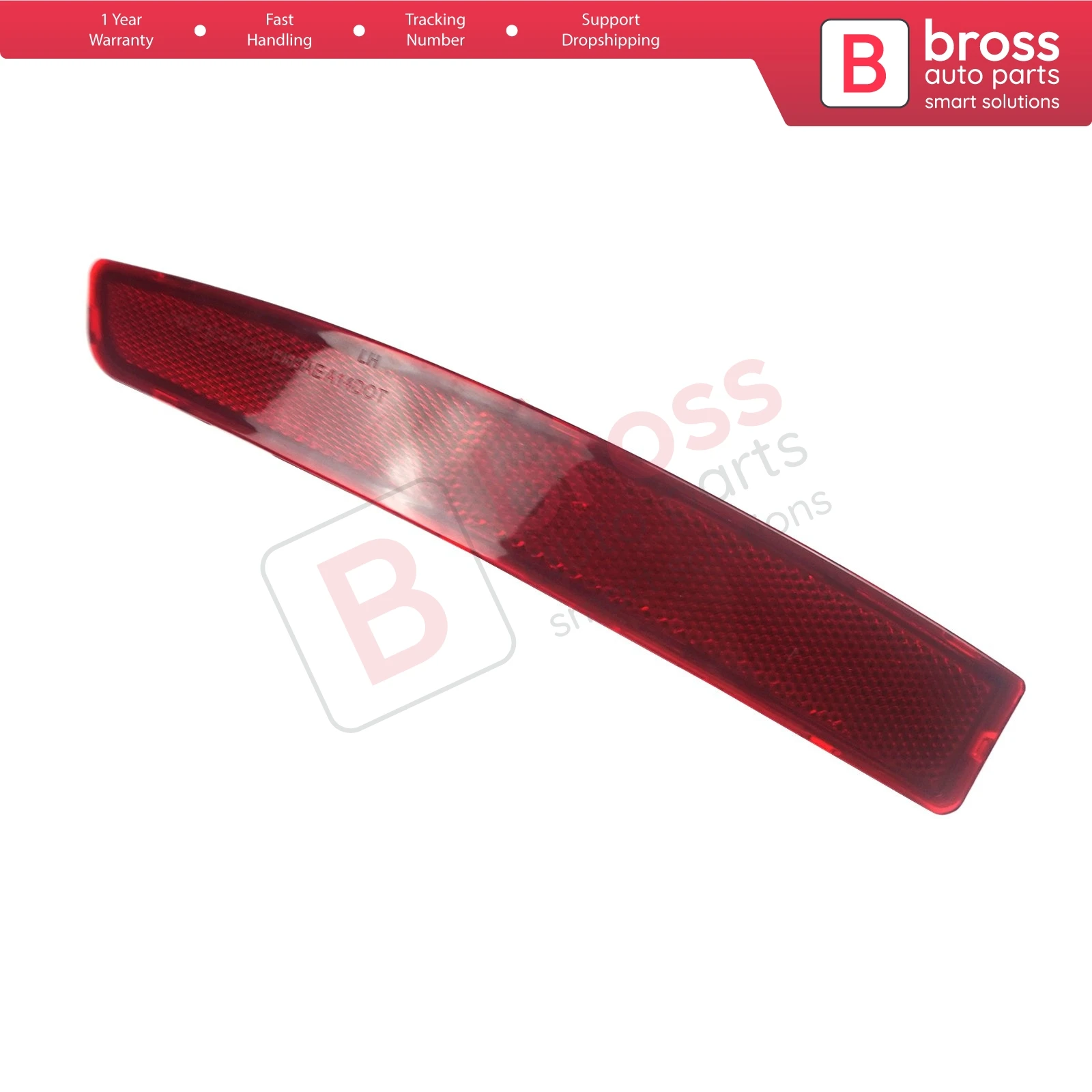 BSP1076 Rear Bumper Reflector Light Tail Stop Lamp Cover Red Color LEFT 5C6945105B 16D945105A For VW Jetta Vento Syncro 2015-17