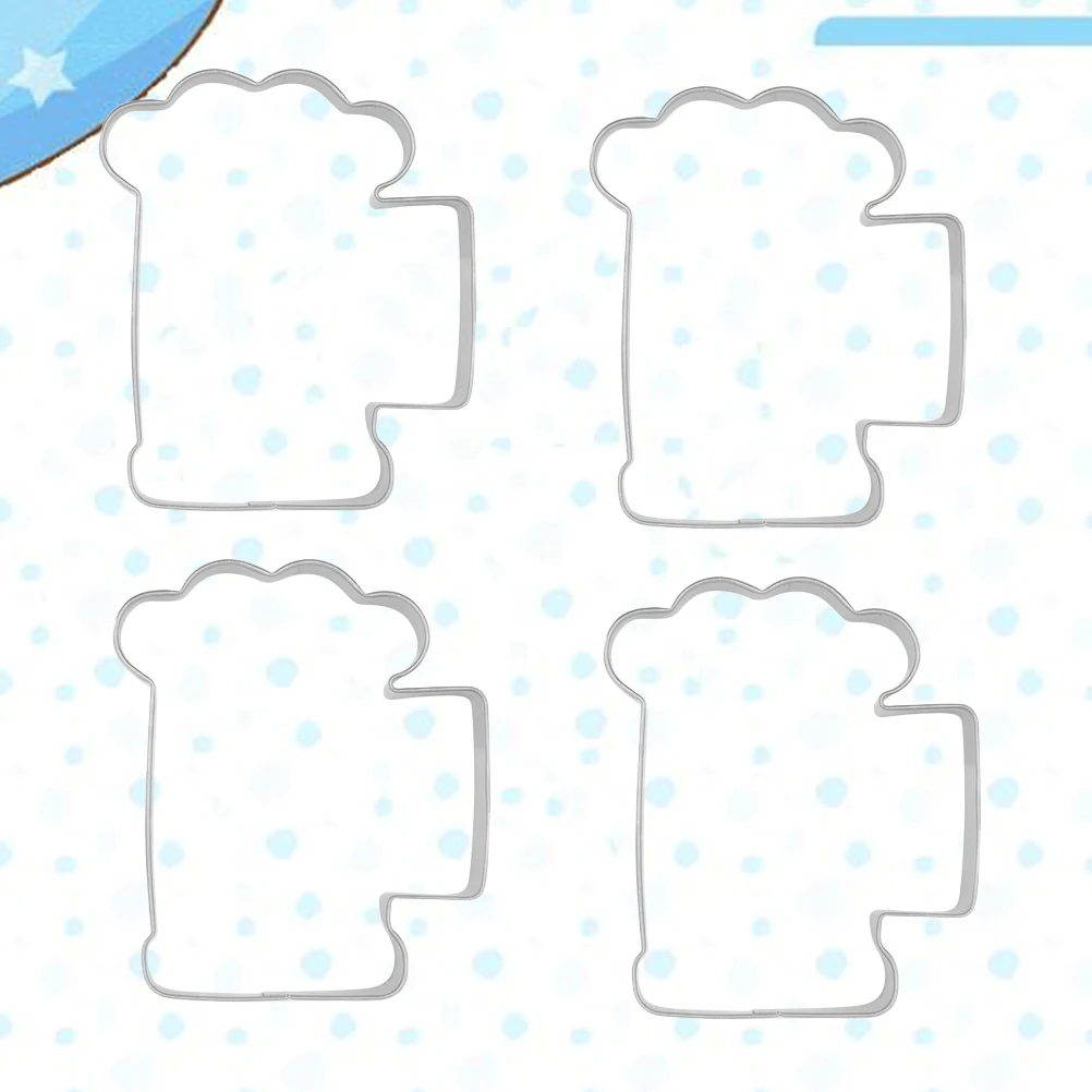 

4 шт. формочки для печенья, форма для выпечки, сделай сам, нержавеющая сталь, креативный дизайн чашки для пива, простота в использовании, чистка