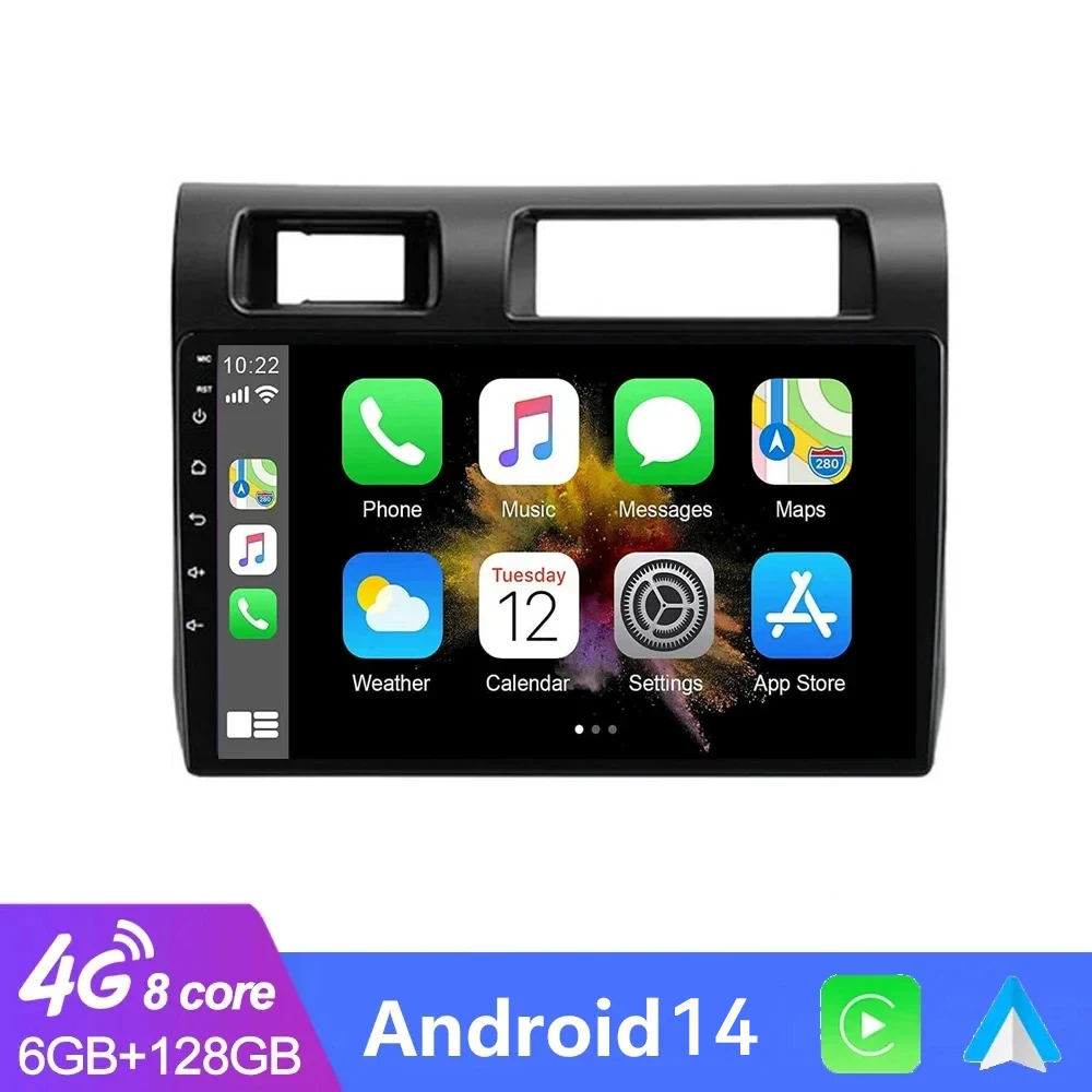 

9-дюймовый автомобильный радиоприемник для Toyota Pickup Land Cruiser LC 70 79 Series 2007-2020 Android 14 GPS навигация Carplay мультимедийное радио DSP