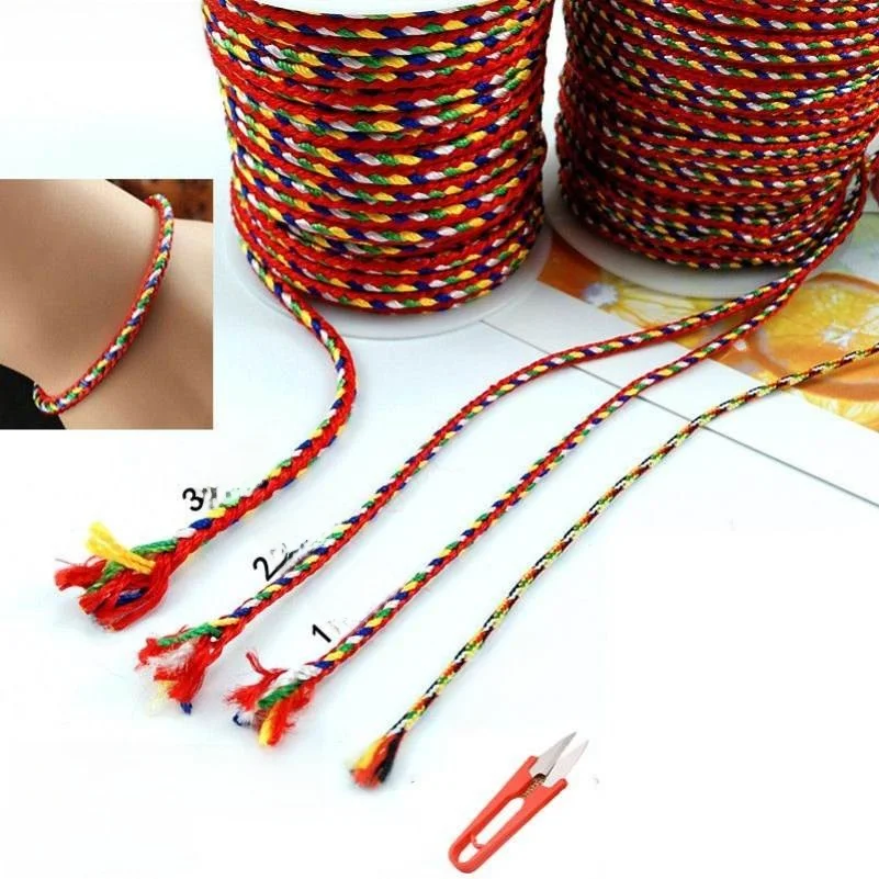 

Hanrted Five-Color Rope Tead DIY Material for Beading Bracelets Nelaces Woven Jewelry ing Supplies
