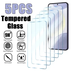 5PCS Tempered Glass For Samsung Galaxy S24 Ultra A54 A14 A13 A53 A34 A33 A52 5G S23 Plus Screen Protector on Samsung A32 A22 S21