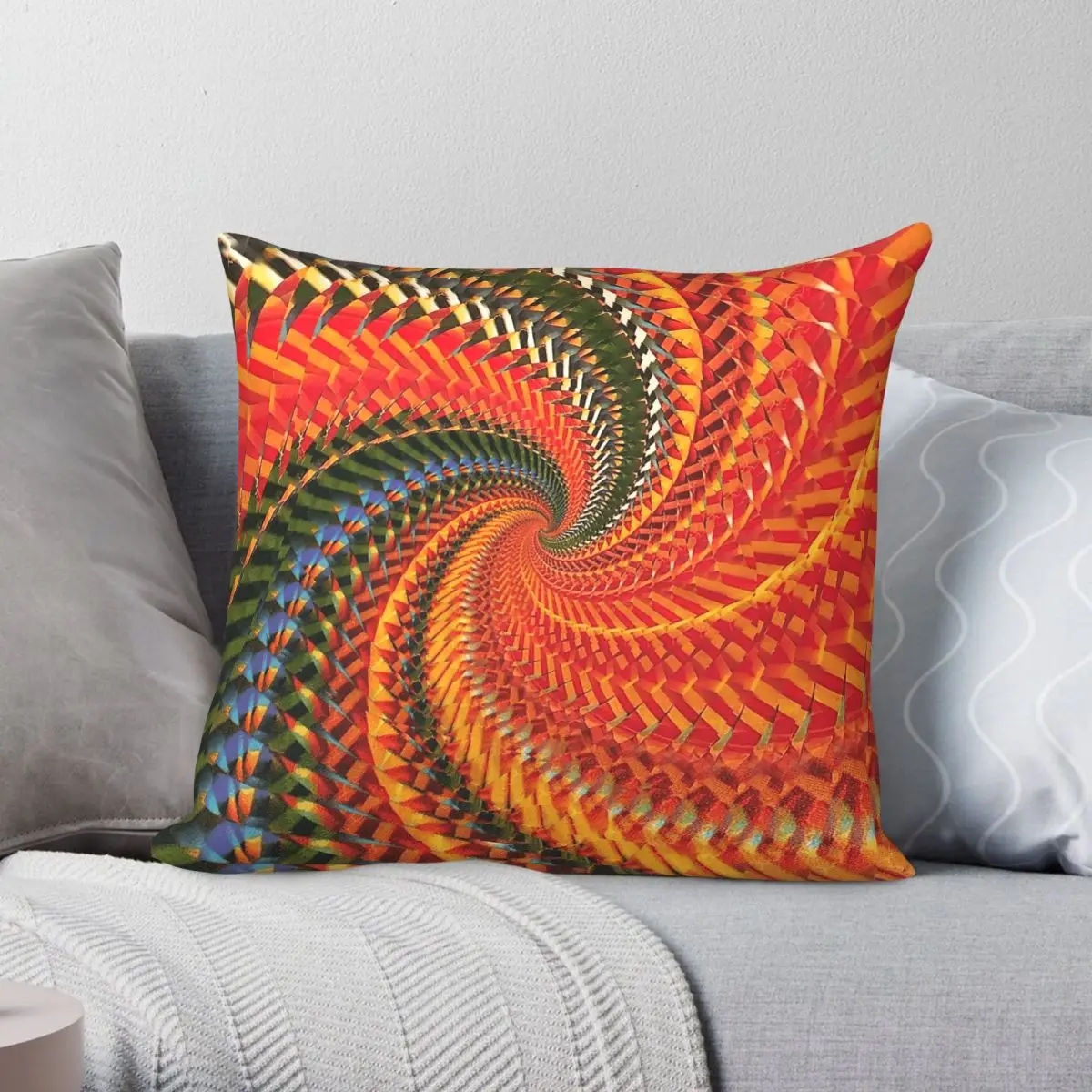 Psychedelic Scream Tatum Riley Square Pillowcase Polyester Linen Velvet Printed Zip Decor Sofa Cushion Case 45x45