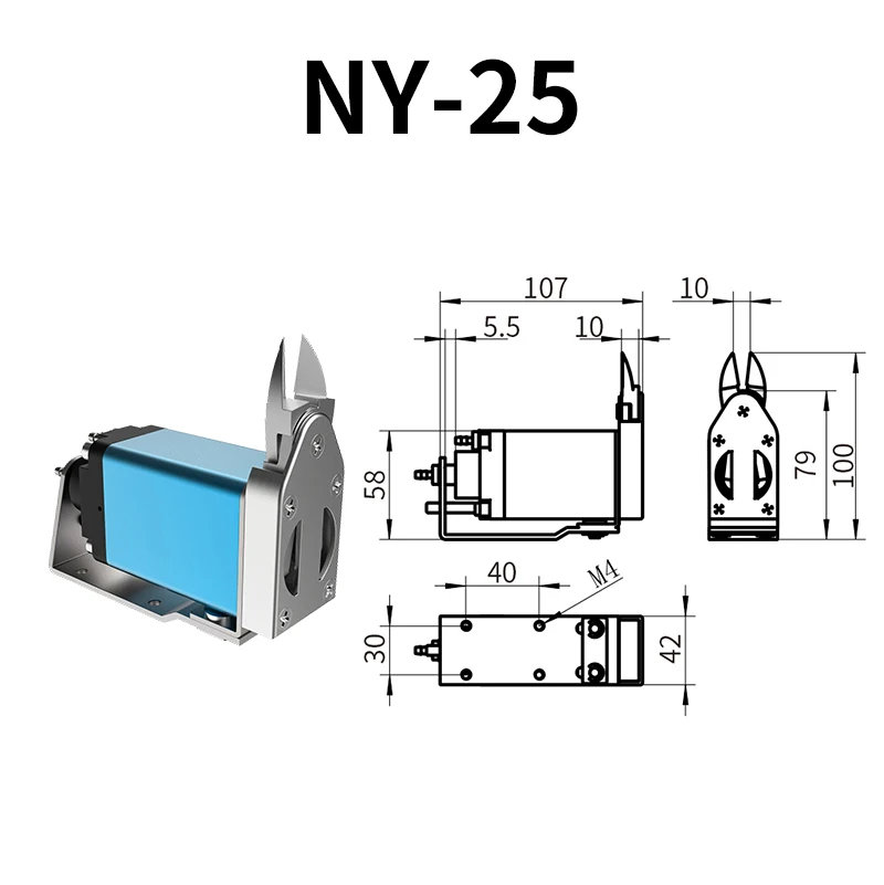 NY-10/15/25 Plastic PU Pneumatic Hose Air Clamp Gripper Scissors Cutter Robotic Pneumatic Scissor