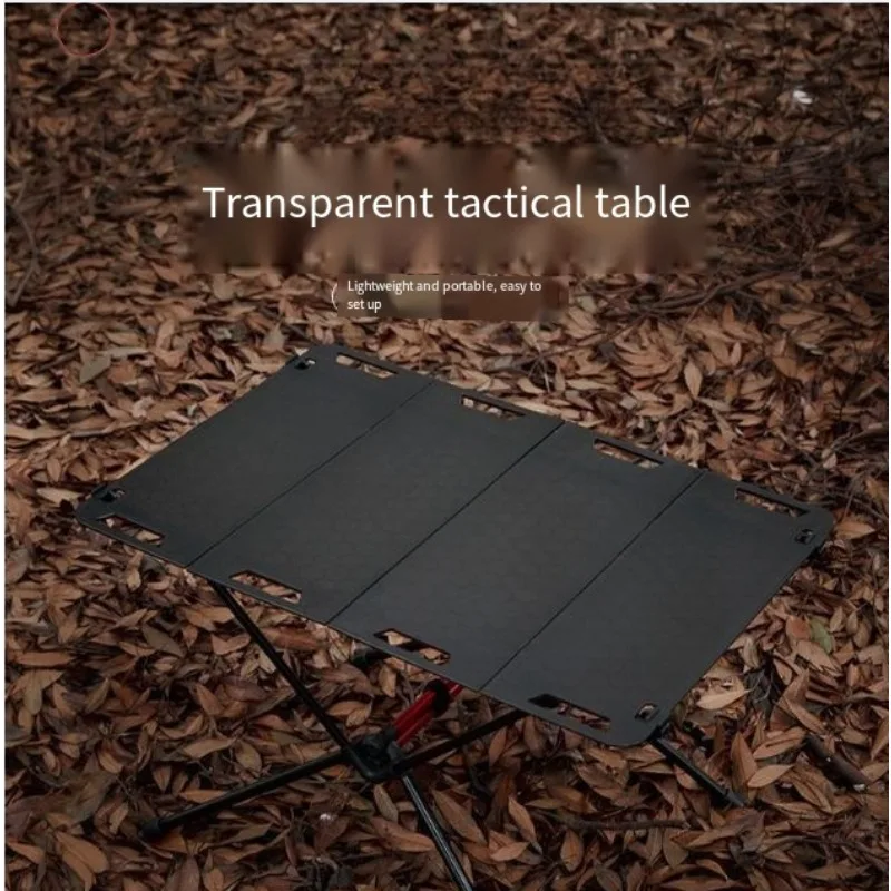 Outdoor lightweight portable aluminum alloy folding table BC camping equipment acrylic transparent tactical table