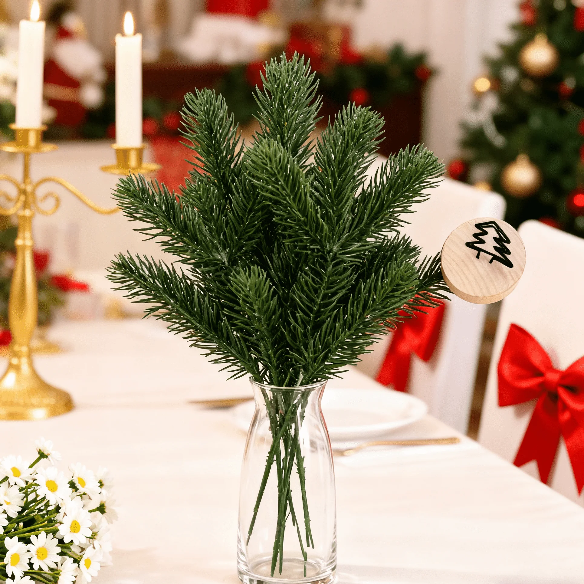 10/30 stücke Künstliche Pflanzen Kunststoff Einzel Rohr Kiefer Nadel Weihnachten Baum Dekor Hause Zimmer Zubehör Grüne Blätter Diy Kranz box
