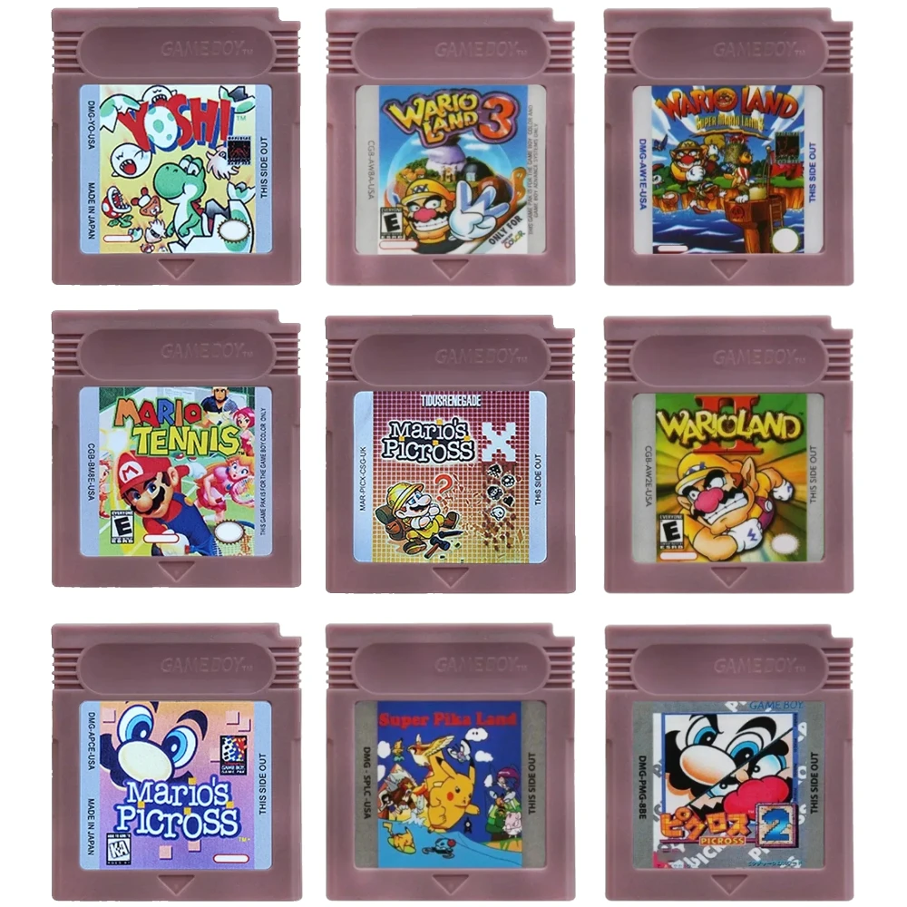 USA Mario GBC 16 Bit Game Video Game Cartridge Console16 Bit Game Card Wario Land Donkey Kong Wario Land 2 Yoshi for GBC Mario