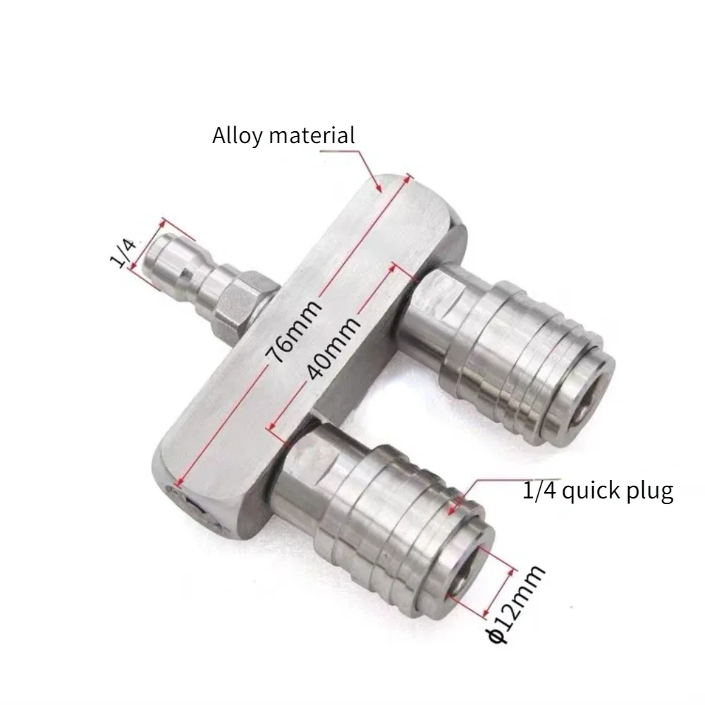 High Pressure Washer Double Nozzle Transfer Rod One Minute Two Head Car Wash Two Double Row 1/4 Quick Connector