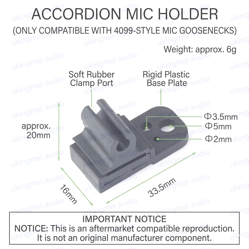 Clipe de Microfone DPA para Acordeão, Suporte de Microfone para Acordeão Compatível com Shure Beta98 Behringer CB100 JTSCX-500