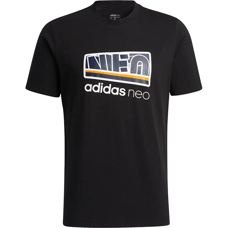 تي شيرت Adidas Official NEO مطبوع للرجال كاجوال بأكمام قصيرة H55283