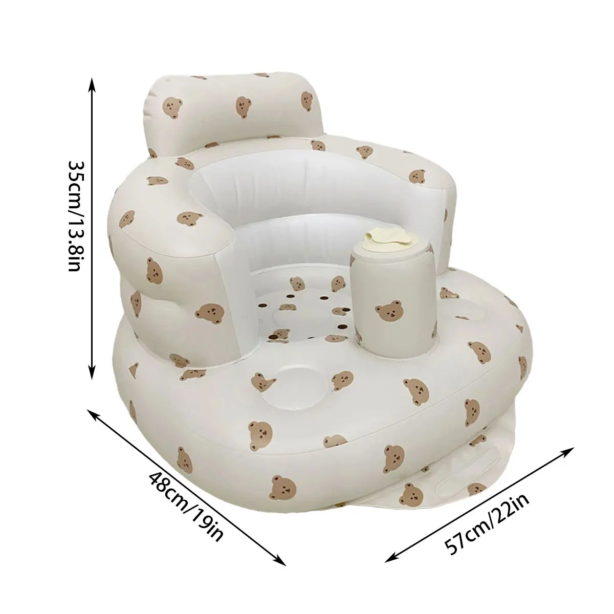 Multifunctional Baby PVC Inflatable Seat Inflatable Bathroom Sofa Learning Eating Dinner Chair Bathing Stool