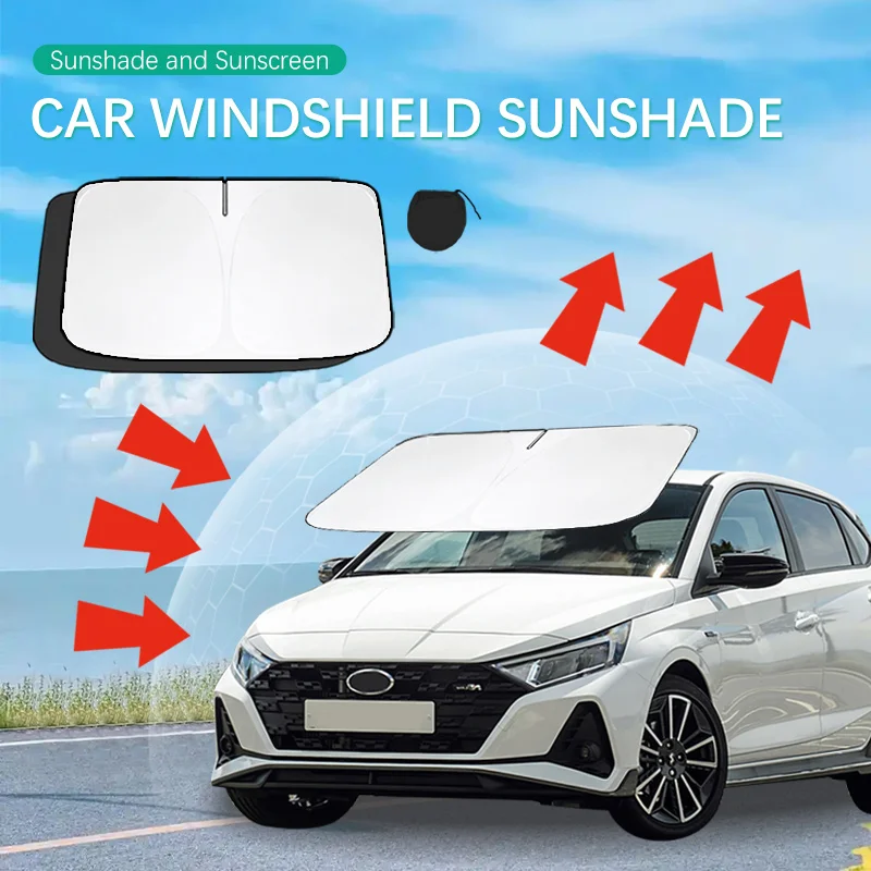 Car Sun Visor For Hyundai i20 Accent Front Windshield Sunshade Heat Insulation Summer Cooling Auto Accessories Physical cooling