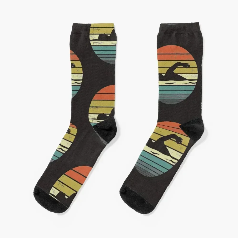 

Swimmer Retro Vintage Sunset Socks crazy cycling hiphop sports and leisure Socks For Man Women's