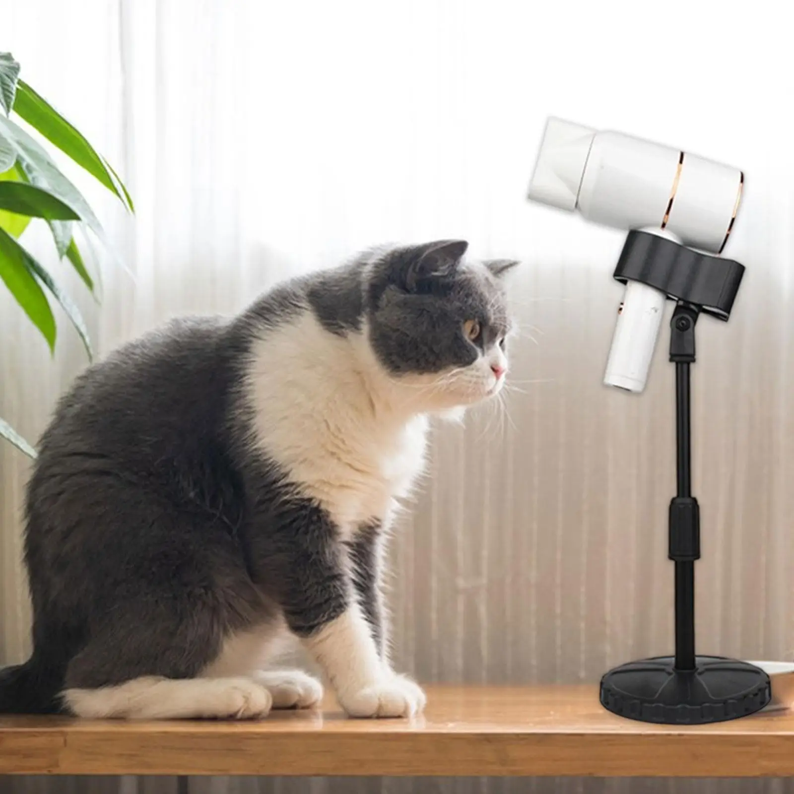 

Подставка для фена из углеродистой стали, универсальный стабильный универсальный зажим для фена, держатель с регулируемой высотой для ванны для домашних животных, макияжа