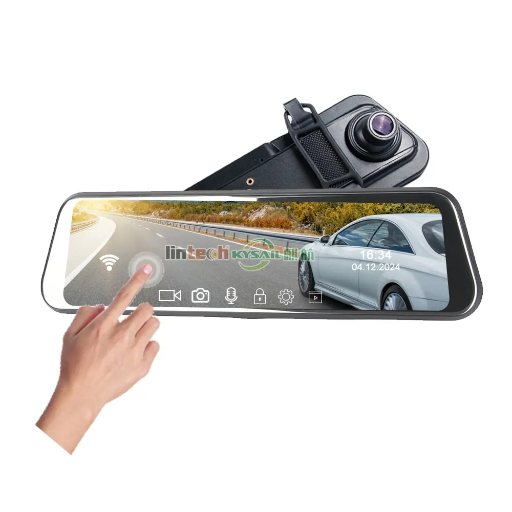 

Front and Rear Smart Reverse Camera Mirror Monitor Dashcam for Cars RV Motothome Horse Trailer Trucks Vans