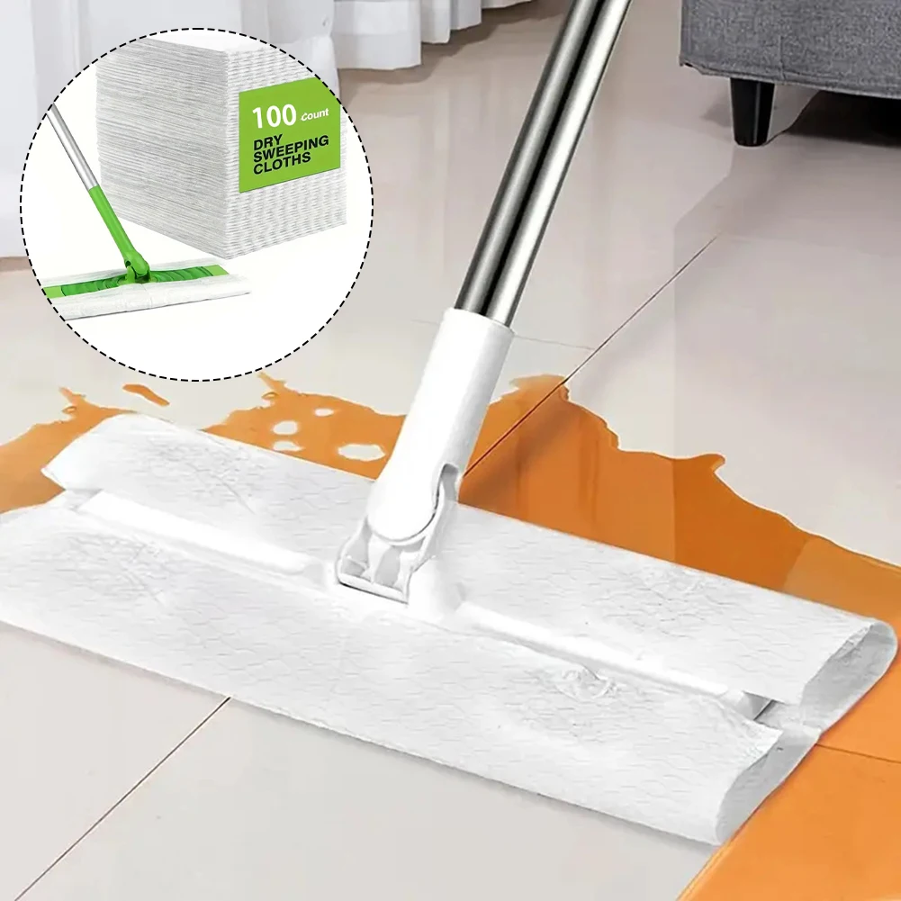 Hard Floor Mop Disposable Duster Mop Pads Strong Fiber Cloth Environmentally Conscious Choice Floor Maintenance