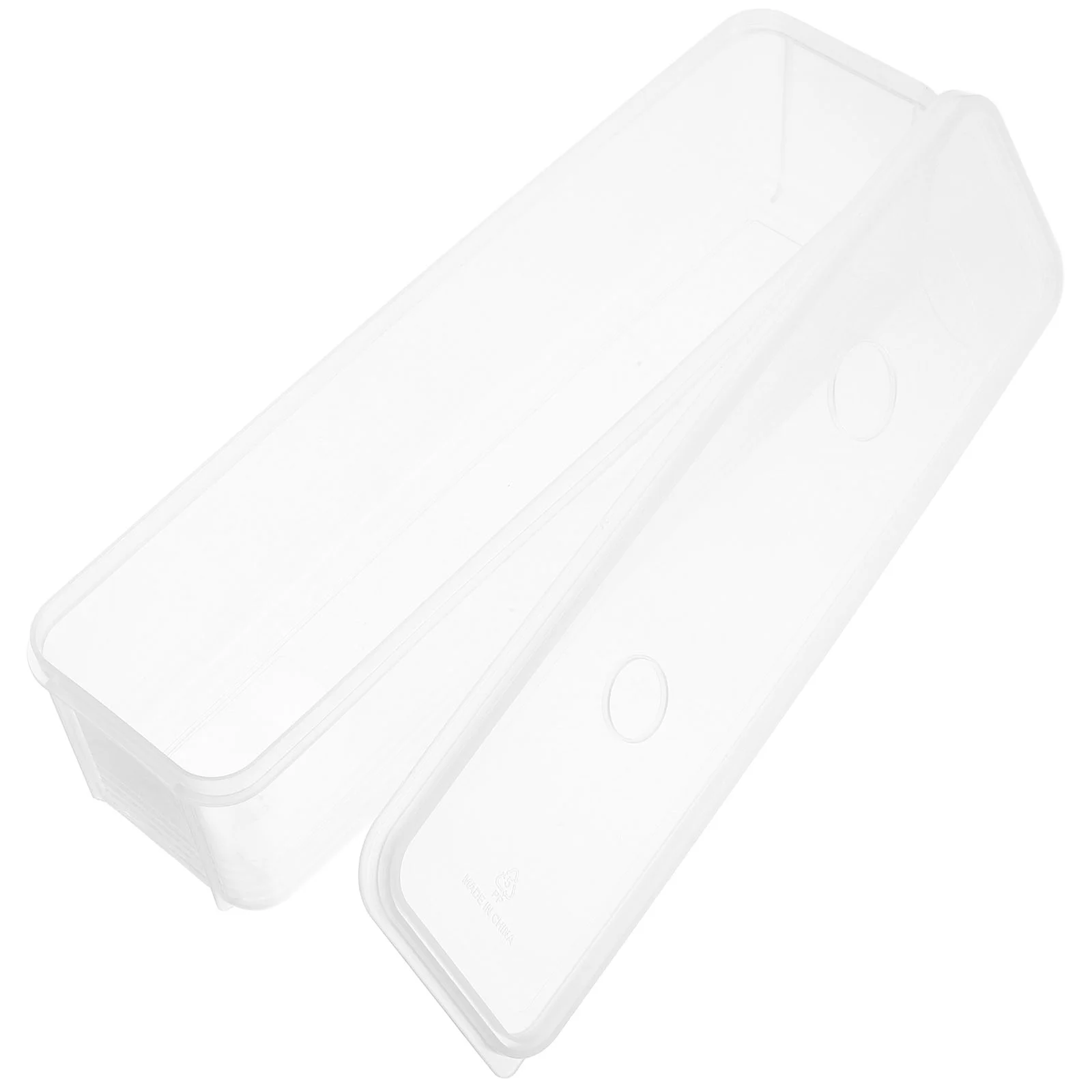 

Long Plastic Food Storage Container Stackable Fridge Crisper Box Scallions Green Onions Cilantro Case Airtight Kitchen Organizer