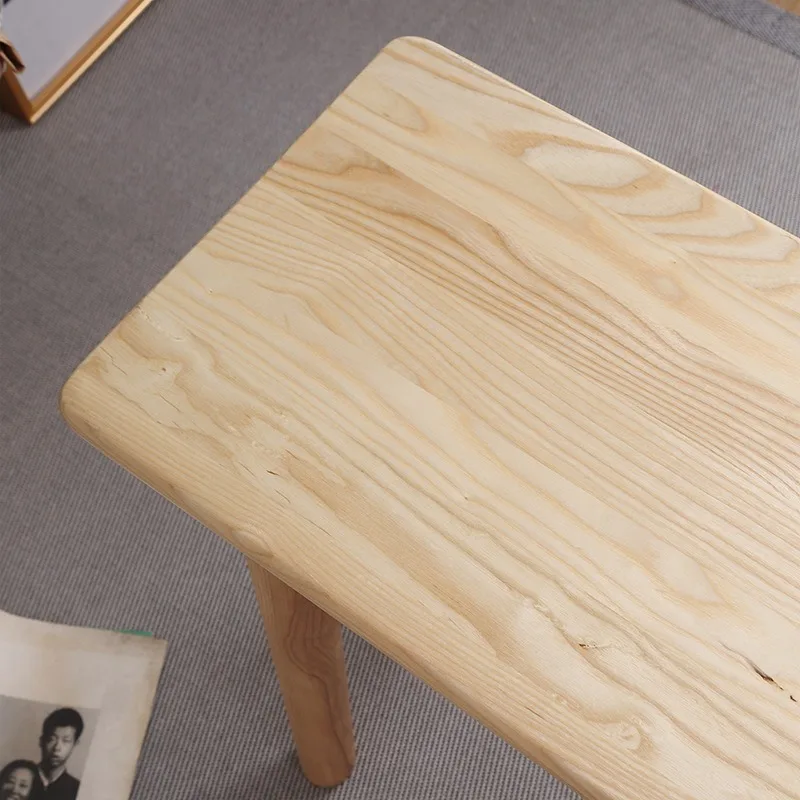 Nordic Modern Simple Solid Ash Wood Bench Multi Functional Shoe Changing Stool for Entryway Bedroom Restaurant