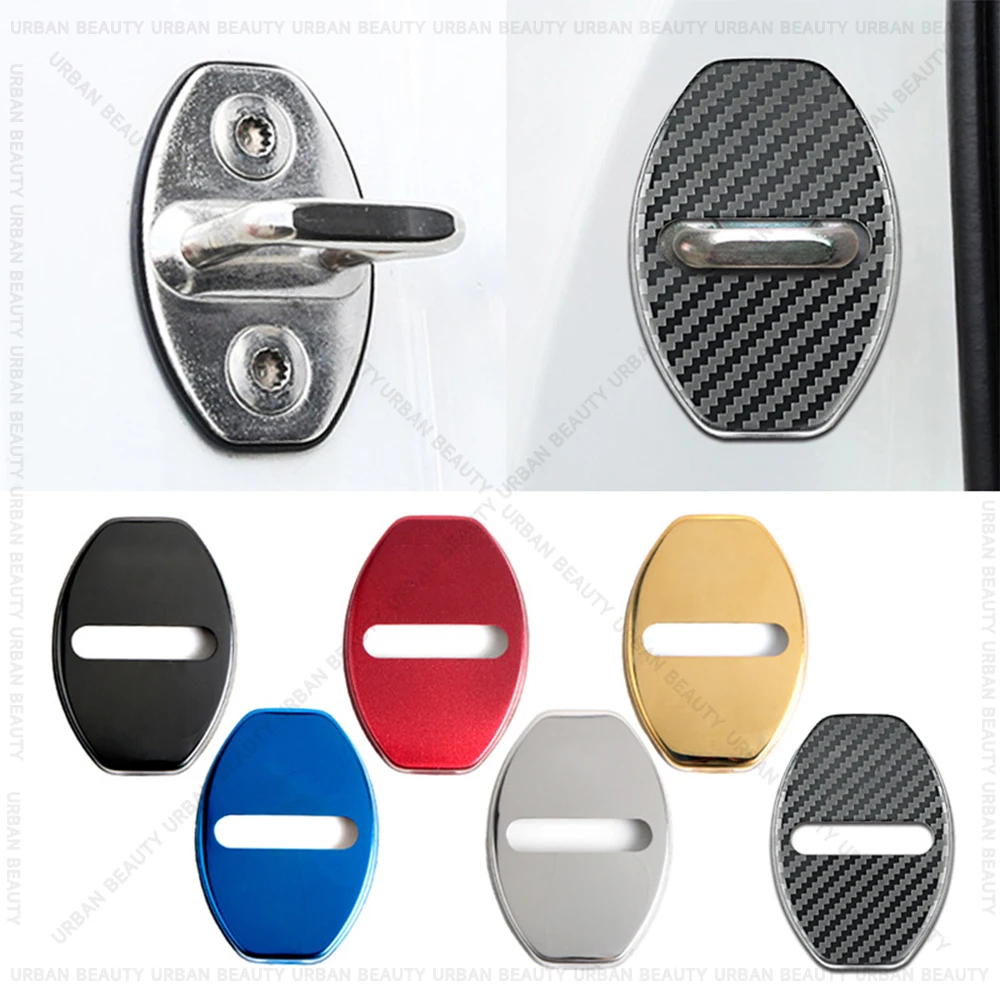 4pcs Car Door Lock Buckle Protection Cover Anti-rust Waterproof for Seat Leon FR ST VW MK2 MK3 MK4 Car Accessories