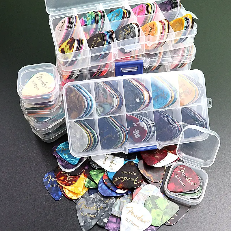 20&50&100 Pcs Acoustic Electric Guitar Picks Plectrum Celluloid Guitar Picks Accessories with Box Thickness 0.46mm-0.96mm - Image 2
