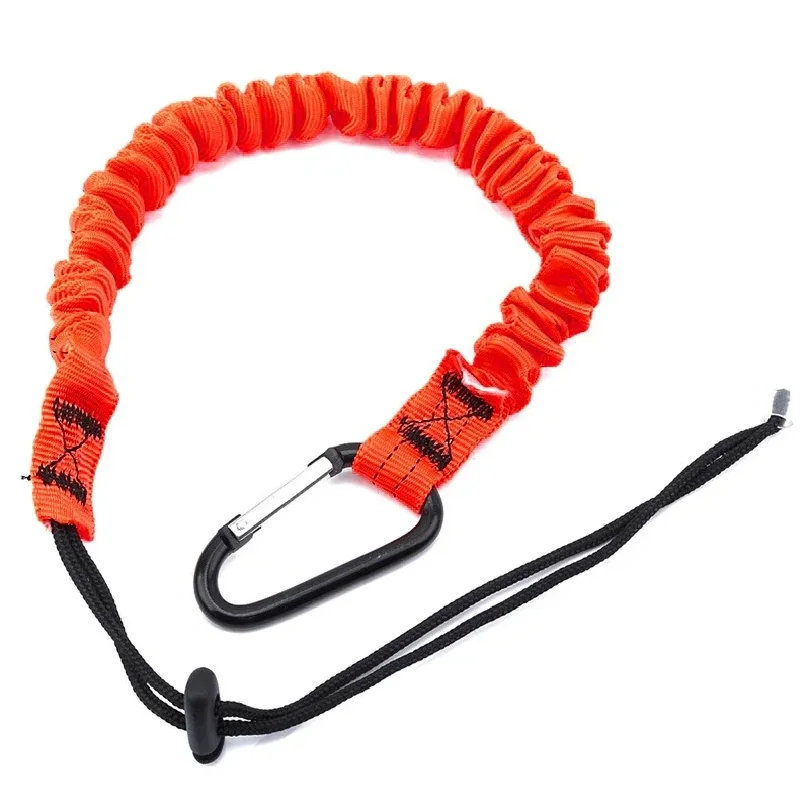 Heavy-Duty Aerial Work Safety Harness - Elastic Buffer Sling Belt with Anti-Fall Carabiner Hook & Rope Protection System