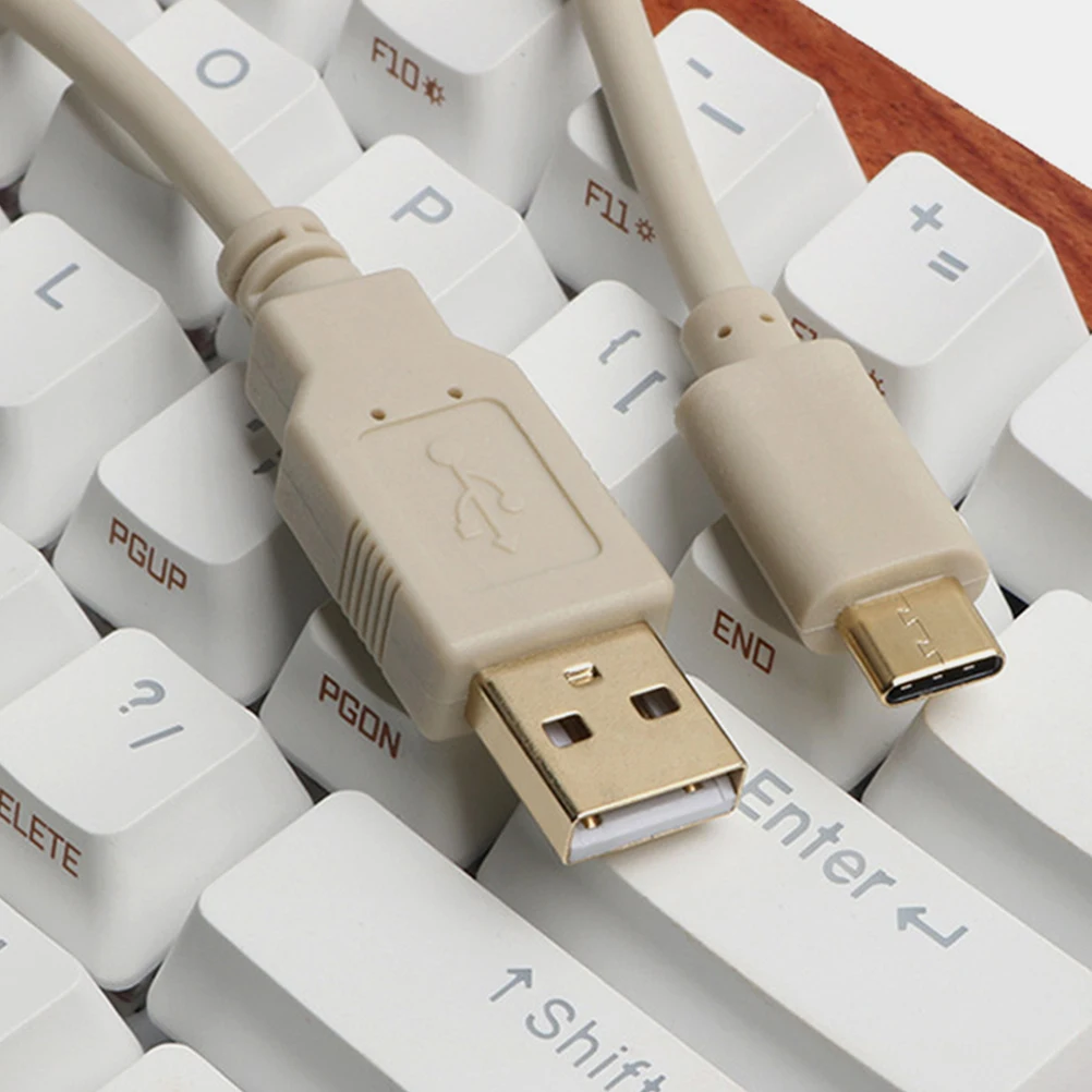 

Elastic Connector Cable Stretchable Coiled Cord Type-C Usb Cable Durable Fast Charging Compatible With Type-C Devices Keyboard