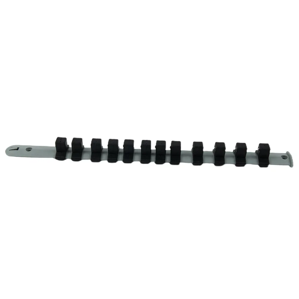 

Quick and Easy Socket Storage Solution 3 Piece Plastic Socket Rail Holder Organizer for 1/4" 3/8" and 1/2" Sockets