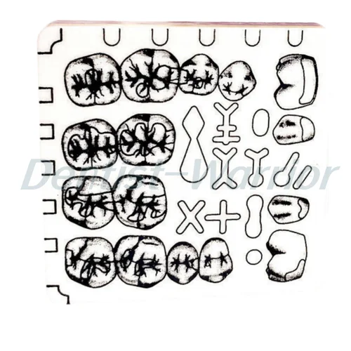 Imagen 2 del producto Tablero de agujeros de preparación de cavidades dentales, modelo de práctica de Dentin Shooch, plantilla de relleno