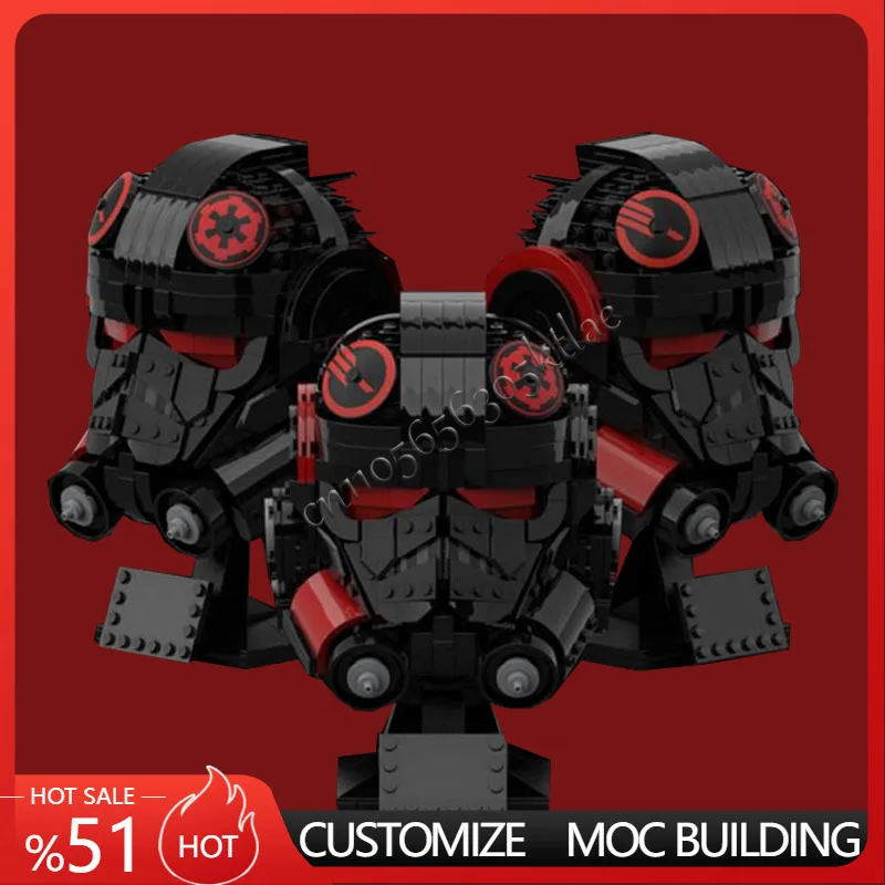 

743PCS MOC Space Clone Army Battle Bad Batch Helmet Iden Versio Star Movie Ultimate Collection Assembly Puzzle Children Birthday