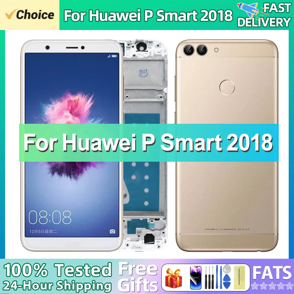 TFT LCD For Huawei P Smart 2018 FIG-LX1/LX2/LX3 LCD Display Touch Screen Digitizer Assembly Replace For Huawei P Smart 2018 LCD