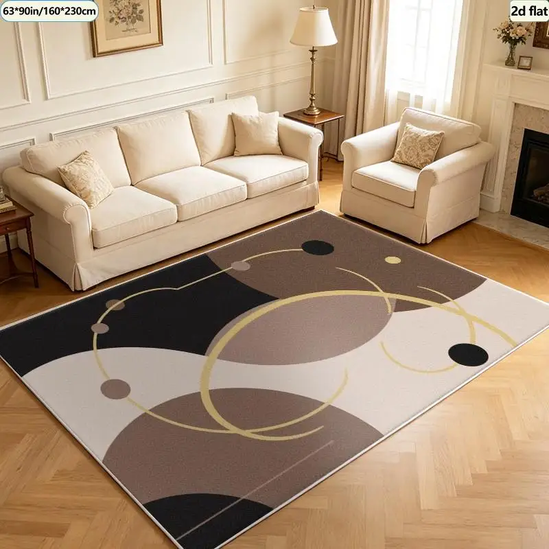 1 Piece Modern Abstract Geometric Carpet, Soft and Comfortable, All Seasons, Lightweight, Easy to Maintain, Home Decor for Living Room, Bedroom, Entryway, Room Decor, Fall, Winter