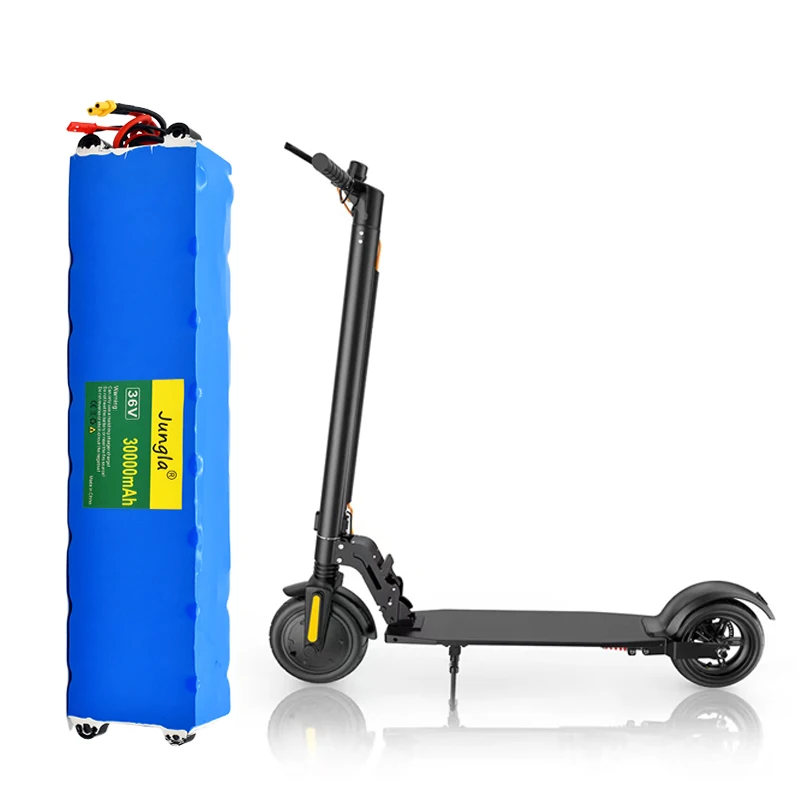 36V 30Ah 18650 Lithium Battery Pack 10S3P 42000mAh 500W for Electric Rollers M365 Ebike - BMS+Charger Included Same Port 42V Pow
