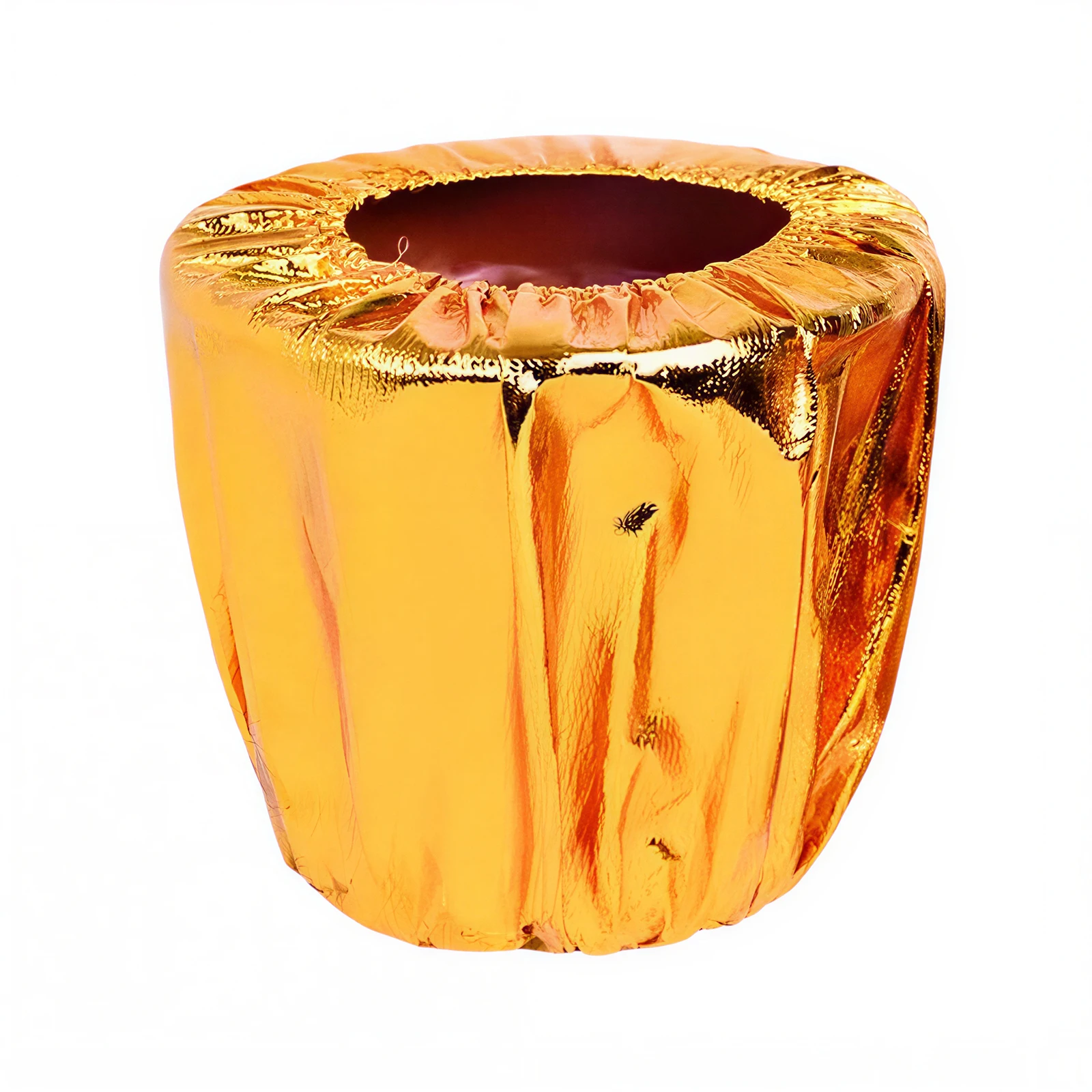 Gold Fabric Plant Pot Cover Reusable Decorative Sleeve Indoor Outdoor Wedding Festival Party