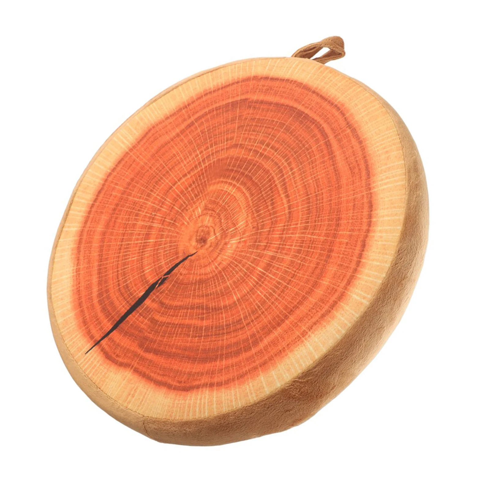 Pluszowy okrągły pokrowiec na krzesło podłogowe z jednostronnym nadrukiem owoców, miękki, bawełniany, z piankowym wypełnieniem, zapewniający relaks i komfort.