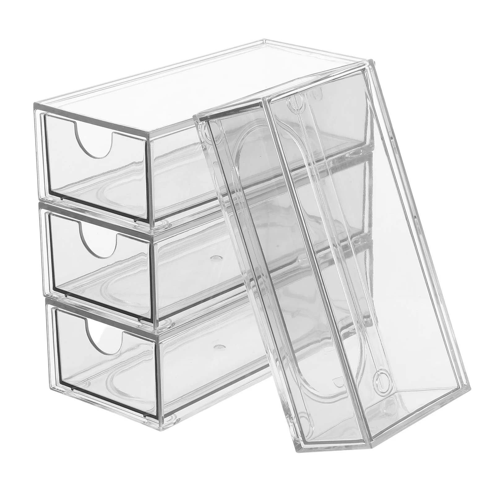 

Clear Transparent Hair Accessories Storage Box Organizer for Hair Ties Clips Bands Elastics Holder Travel Desk Drawer Durable