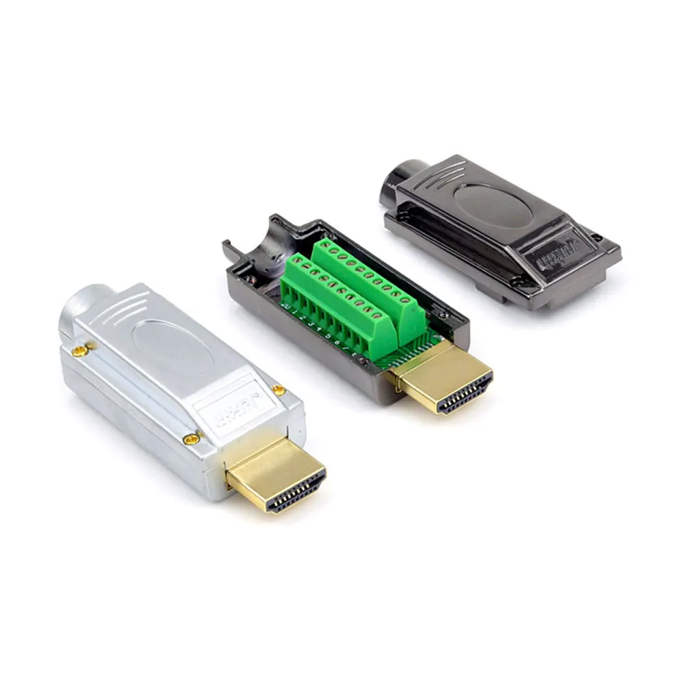 Welding-free Connector HDMI 2.0 Male Plug DIY HD Lines Adapters Support 4K 2K 3D  For HDMI 2.0 / 1.4 / 1.3