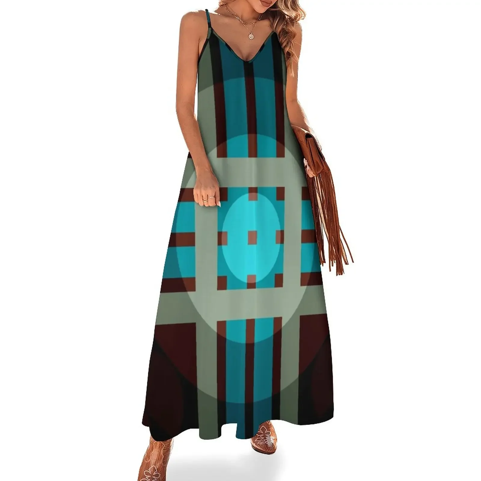 

Vindonnus - Abstract Dark Art Pattern Sleeveless Dress Bride dresses festival outfit women sexy dress for women