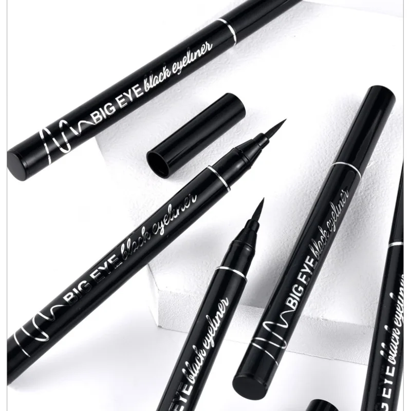 Cooler schwarzer Eyeliner-Stift, wasserdicht, langlebig, nicht schwindlig, schnell trocknend, glatter schwarzer Eyeliner-Stift für Damen, Augen-Make-up-Produkte