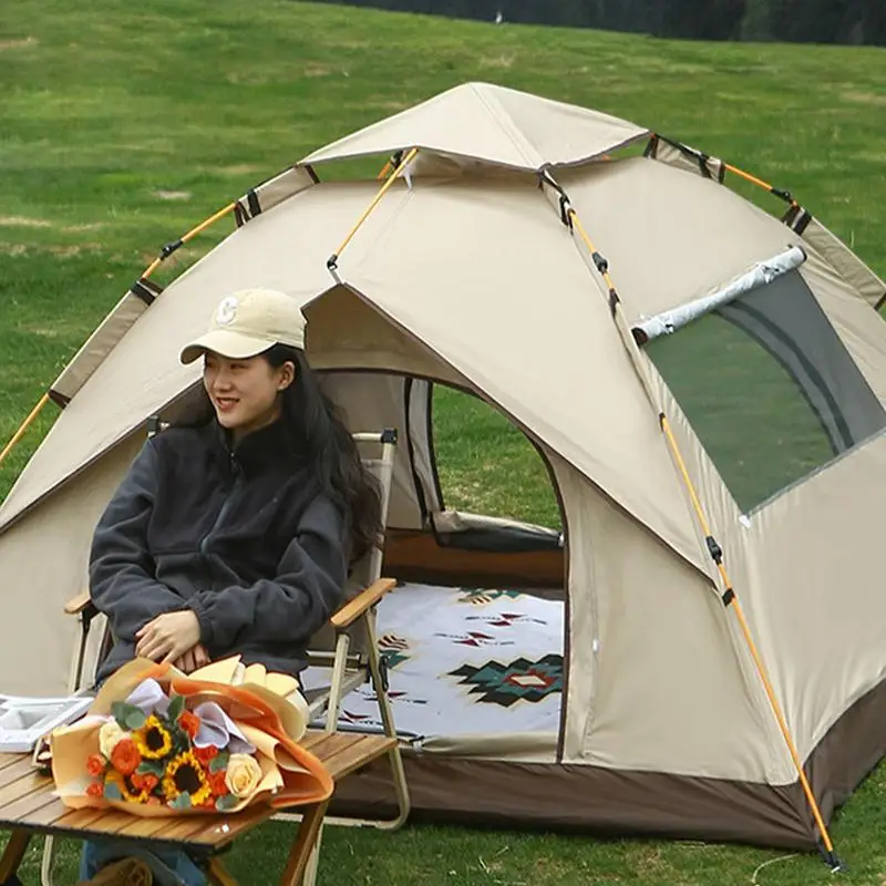 

Automatic Pop Up Tent Automatic 4 Seasons Waterproof Family Tent Quick-Opening Sun Protection Automatic Setup Instant Camping