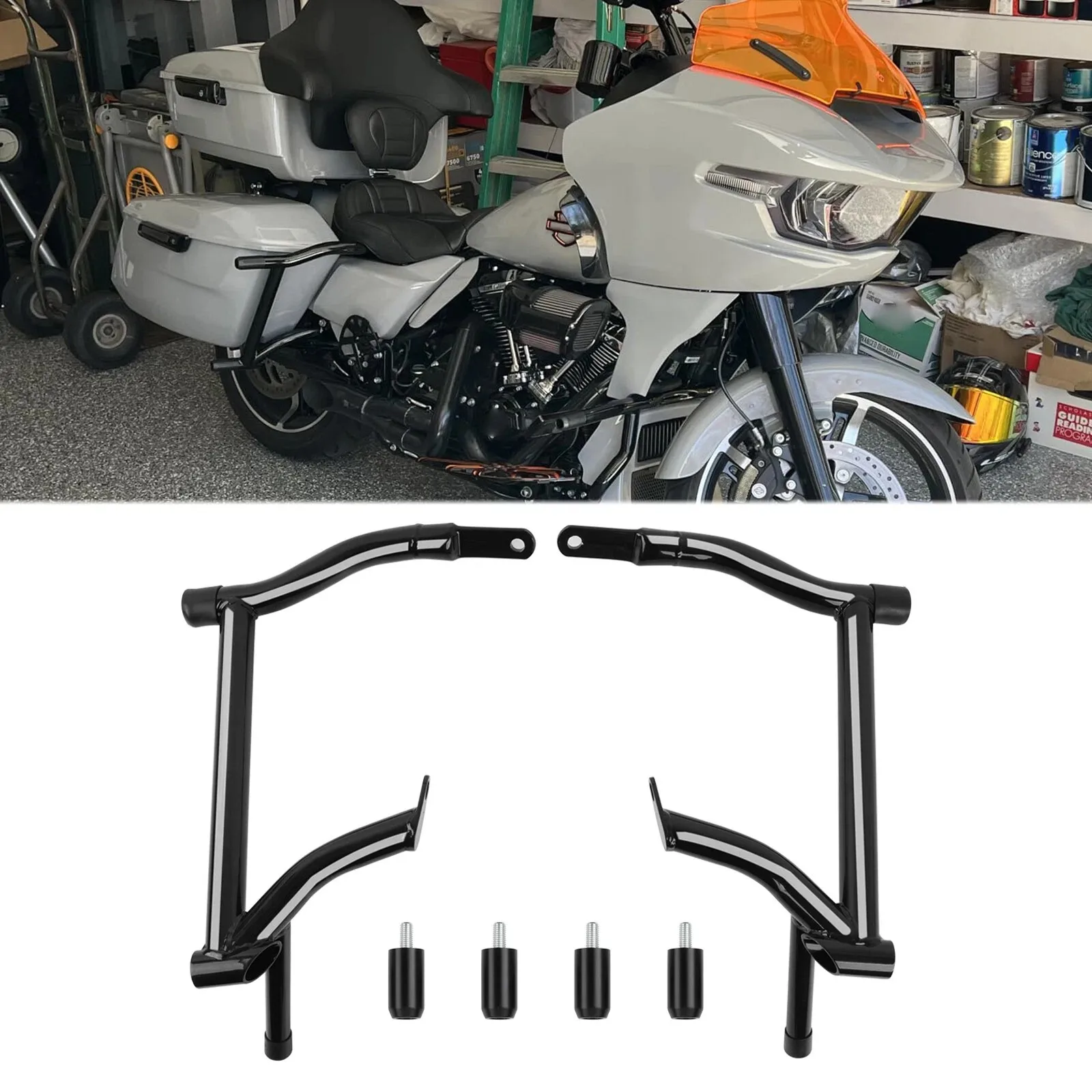 

Saddlebag Guard Crash Bars For Harley Touring Street Glide Road Glide 2009-2025